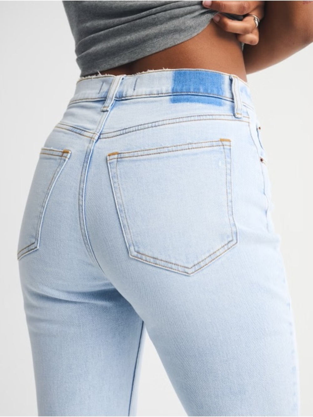 Abercrombie & Fitch Light Blue High-Rise Ankle Jeans